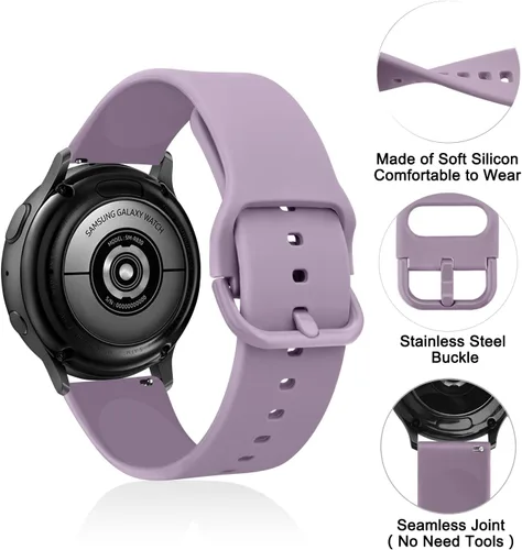 Miniatura 2 de Meliya Correas de reloj de 0.787 in y 0.866 in, correa de repuesto de liberación rápida, paquete de 4 correas de repuesto deportivas de silicona