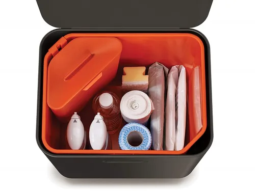 Miniatura 7 de Joseph Joseph Totem Max 60 litros/15.85 galones, recipiente de separación y reciclaje de desechos de cocina con filtro de olor y recipiente Negro