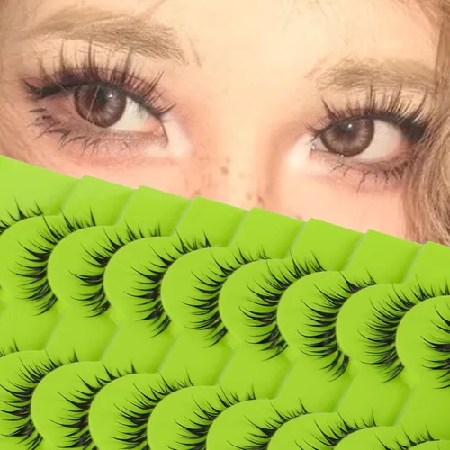 Miniatura 10 de Pestañas postizas de visón 3D, pestañas postizas naturales y finas, 0.59 pulgadas, pestañas largas y esponjosas, herramientas de maquillaje de ojos