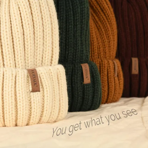 Miniatura 5 de FURTALK Gorro de punto para el invierno para mujer con pompón de piel sintética