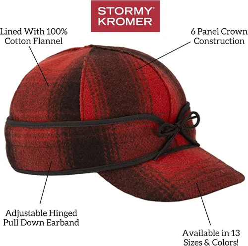 Miniatura 2 de Stormy Kromer Original Kromer Cap - Gorro de lana de invierno con orejeras