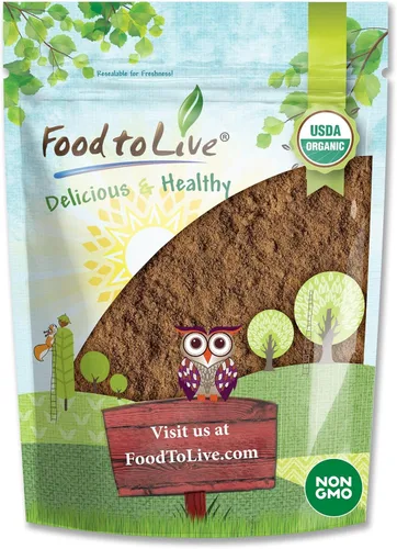 Food to Live Polvo de hongos reishi rojos orgánicos, 12 onzas, superalimento vegano natural para inmunidad y bienestar holístico. Rico en