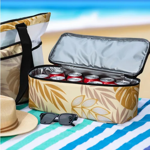 Miniatura 5 de L'OLGA Bolsa grande de malla con enfriador aislado desmontable, bolsa de fin de semana de playa