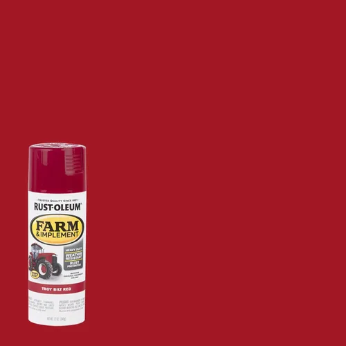 Miniatura 2 de Rust-Oleum Farm & Implement 303473-6PK - Pintura en aerosol de 12 onzas, rojo brillante (Gloss Troy Bilt Red), paquete de 6 Troy Bilt Rojo