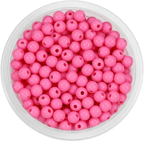 Miniatura 25 de 200 cuentas redondas acrílicas de 0.394 a 0.787 pulgadas (6 a 0.787 in) de color caramelo, cuentas espaciadoras sueltas para manualidades para hacer