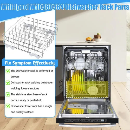 Miniatura 7 de Upgrade W10311986/W10380384 - Estante inferior para lavavajillas diseñado para Whirlpool Piezas de estante de lavavajillas WDT750SAHZ0 WDTA50SAHZ0
