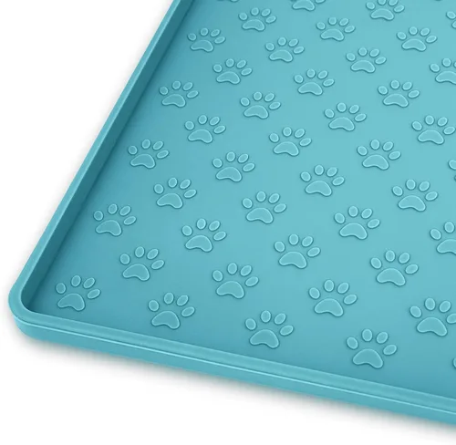Miniatura 20 de Ptlom - Tapete para mascotas para perros y gatos, impermeable de silicona para cuencos de alimentación de mascotas para comida y agua, para perros