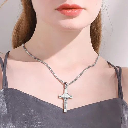 Miniatura 2 de U7 Russian Orthodox Cross PendantPraying HandsIchthys Sign for Men Women Stainless Steel 18K Gold Plated Jesus Pendant Christian Religious