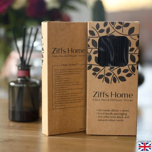 Miniatura 5 de Ziffs Home® 120 piezas de varillas difusoras de fibra negra - 25.4cm/10 pulgadas de largo x 4mm/0.16 pulgadas de diámetro - Varillas gruesas