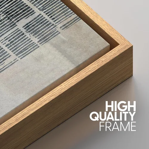 Miniatura 603 de SIGNWIN Lienzo enmarcado para pared, arte con pinceladas de flujo neutro en tonos beige abstractos, ilustraciones, arte moderno, decorativo
