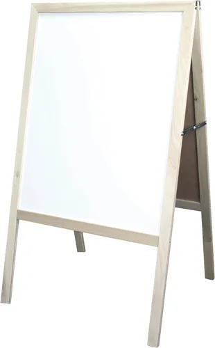 Miniatura 9 de Crestline Products Caballete Marquee (2 Pizarras Negras), Caballete de Acera de Madera Dura Teñida - 42" A x 24" A