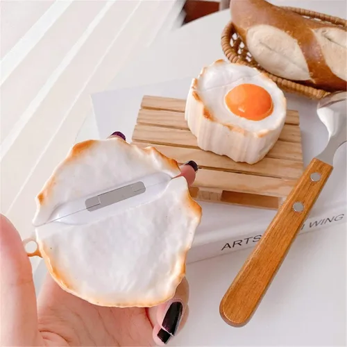 Miniatura 5 de UnnFiko Funda para Airpods Pro, funda protectora de silicona suave de dibujos animados 3D, linda funda creativa de carga para Airpods Pro con Z Huevo