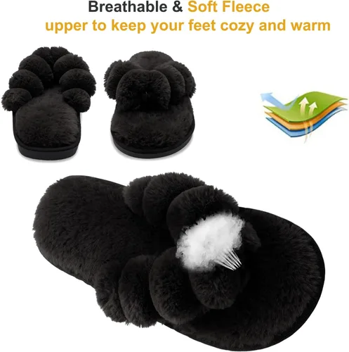 Miniatura 2 de JOINFREE - Pantuflas de dormitorio para mujer, cómodas, aptas para las cuatro estaciones, elegantes, zapatos para interiores y spa