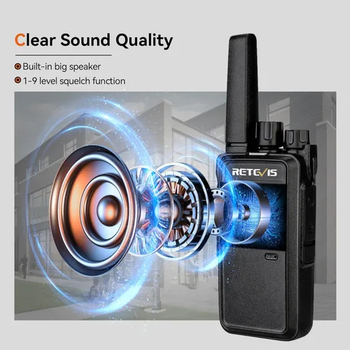 Miniatura 6 de Retevis RT68 Radio de 2 vías, Walkie Talkies de largo alcance para adultos (Paquete de 10) con cargador de 10 vías, carga más fácil y segura