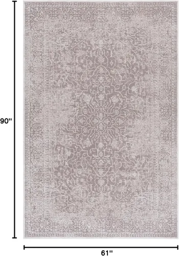 Miniatura 78 de SAFAVIEH Alfombra 10x14 - Colección Reflection - Grande - Beige y Crema, Sin Desprendimiento y Fácil Limpieza, Ideal para Sala de Estar, Dormitorio