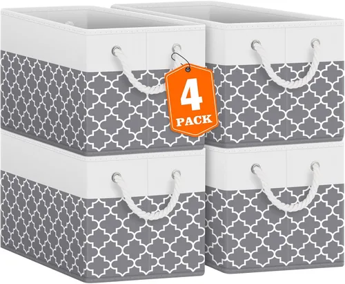 Miniatura 20 de Fab totes Contenedores de almacenamiento [2 unidades], cestas de almacenamiento plegables para organizar juguetes, libros, estantes, armario, caja