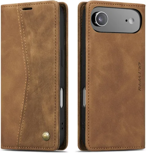 Miniatura 43 de QLTYPRI Para iPhone Air Case Wallet Con Tarjetero, Vintage PU Cuero Kickstand Cierre Magnético A Prueba De Golpes Folio Libro Funda Para IPhone 17