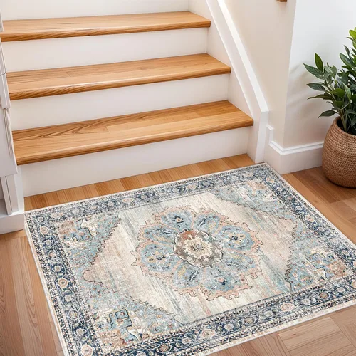 Miniatura 35 de Alfombra de pasillo lavable de 2 x 3 pies - Alfombra antideslizante resistente a las manchas, alfombras y tapetes de cocina duraderos