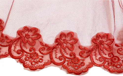 Miniatura 3 de Velos cortos de malla de encaje de 2 niveles con peine, para despedida de soltera de tul simple para mujer, para boda, despedida de soltera V1