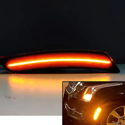 Miniatura 3 de Juegos de cuartos LED ámbar delanteros laterales de repuesto para Cadillac CTS/ATS 2014-2019 & 2015-2019 Cadillac ATS & 2016-2024 Camaro Kits
