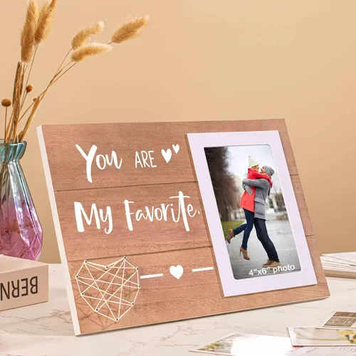 Miniatura 5 de Marco de fotos para el día de San Valentín, regalo para novio, novia, marido, esposa, pareja, mejor amigo, aniversario, cumpleaños, San Valentín