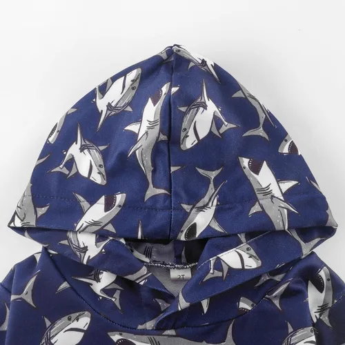 Miniatura 4 de Akyzic Sudadera con capucha para bebés y niños, diseño de dinosaurios, con bolsillo, sudadera cálida para niños