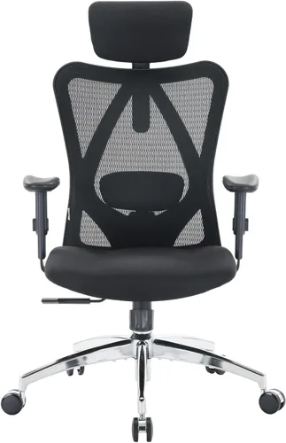Miniatura 6 de Sihoo - Silla de oficina ergonómica, silla de escritorio con respaldo alto, reposacabezas ajustable con reposabrazos 2D, soporte lumbar y ruedas