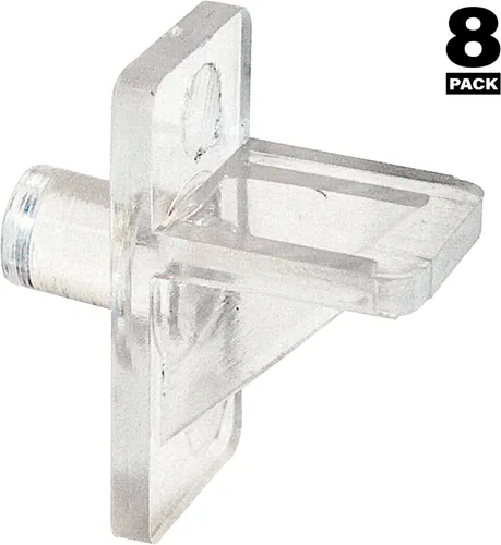 Miniatura 5 de Prime-Line U 10136 1/4 pulgadas, plástico transparente, clavija de soporte para estante (paquete de 8)