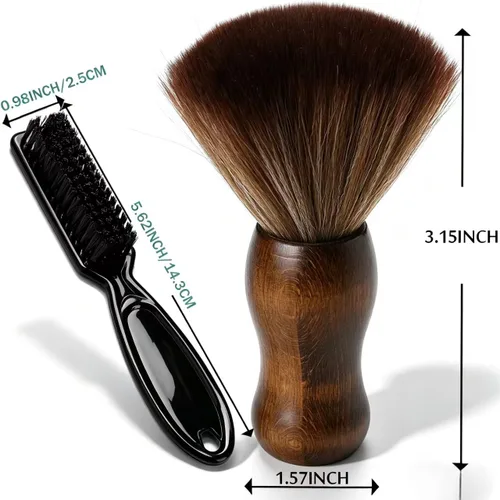 Miniatura 2 de Cepillo para el cuello de peluquero – Borogo 3 piezas profesional de peluquería grande para cortar el cabello, herramienta de peinado