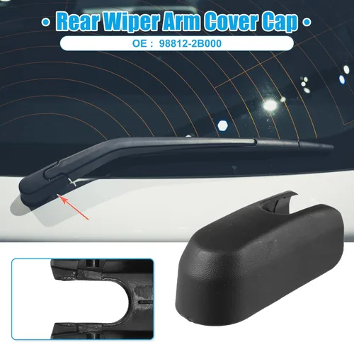 Miniatura 2 de ACROPIX Tapa de tuerca de brazo de limpiaparabrisas trasero para Hyundai Kona Palisade - Paquete de 1 color negro