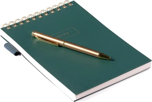 Miniatura 6 de Eccolo - Cuaderno de espiral con líneas en la parte superior, bloc de taquigrafía de tapa flexible con bolígrafo incluido (240 páginas perforadas)