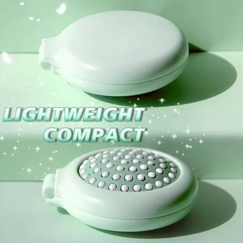Miniatura 4 de Mini cepillo de pelo con espejo para viajes y bolso, cepillo redondo compacto de tamaño de bolsillo y espejo, combo de regalo para mujeres, verde