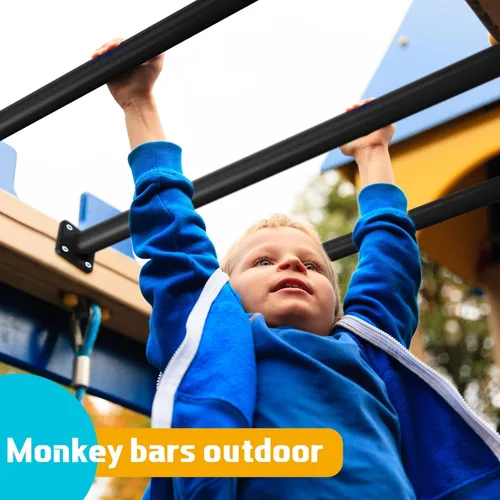 Miniatura 5 de Dunzy Paquete de 12 Barras para Monkey Bars Accesorios para Columpios Varillas Peldaños de Escalera para Juegos Kit de Herrajes Barras de Mono