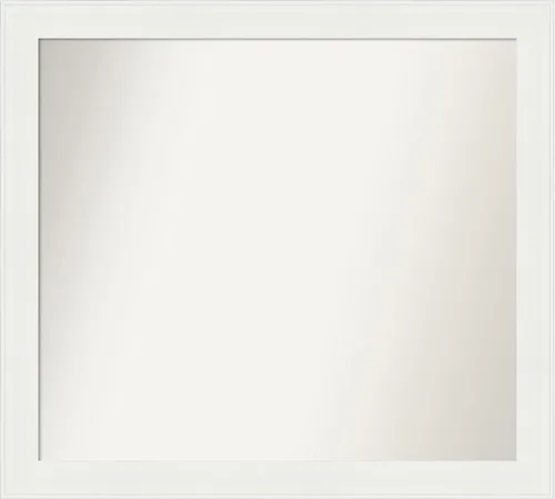 Miniatura 377 de Amanti Art Espejo de baño blanco para sobre el fregadero, 24 x 24 pulgadas, hecho a medida, espejo de tocador cuadrado blanco estrecho, marco