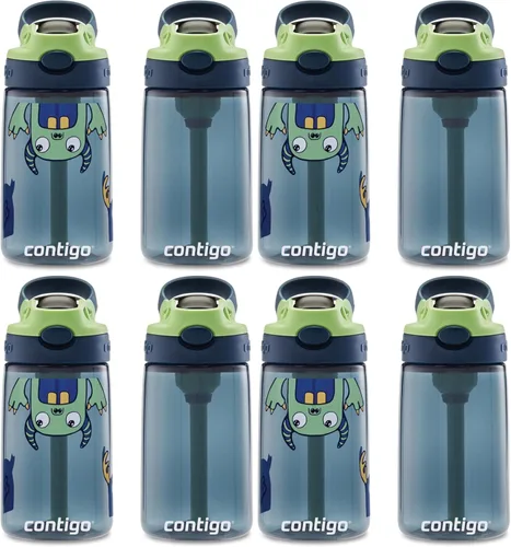 Miniatura 49 de Contigo Botella de agua con pajita para niños con tapa AUTOSPOUT de 20 onzas, arándano Azul (Arándano)