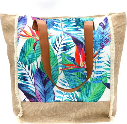 Miniatura 78 de Bolso grande de paja para mujer, tejido de ratán, bolso de playa de verano, a rayas