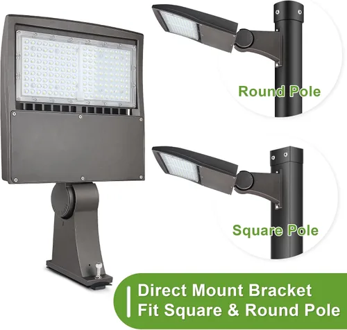 Miniatura 3 de luz LED para la calle, estacionamientos, postes, áreas exteriores, 5000k, DLC UL (café), 150.00watts, 480.00 volts 150/100/80W - (277-480V)