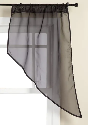 Miniatura 37 de Stylemaster Elegance Cenefa recta de gasa transparente, 60 x 14 pulgadas, color dorado