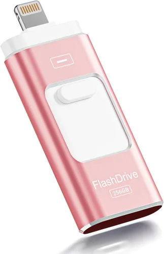 Miniatura 14 de Unidad Flash Certificada MFi Apple de 256GB para iPhone, Palillo de Fotos, Memoria USB Stick para Fotos y Videos, Unidad Flash de Alta Velocidad Rojo