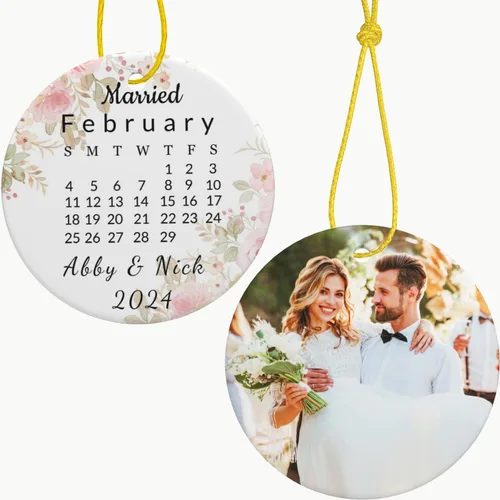 Miniatura 10 de Adornos personalizados para la primera Navidad del bebé, adornos colgantes de cerámica con foto de bebé, regalo de recuerdo para bebé recién nacido