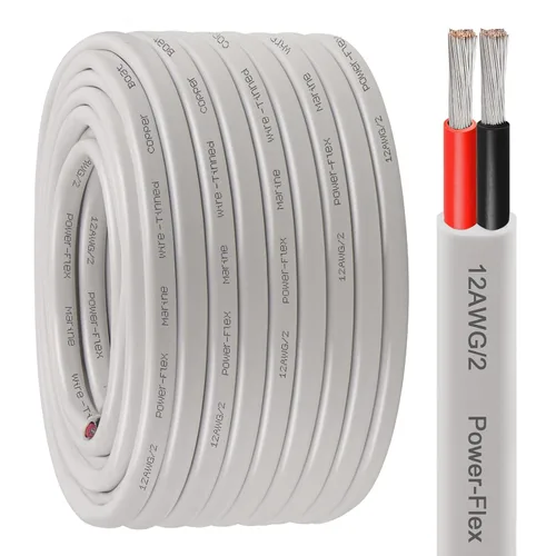 Miniatura 16 de Cable marino dúplex de calibre 10, cable de cobre estañado para barco, 150 pies, 10 AWG, estándar de EE. UU., OFC, alambre de cobre libre de oxígeno