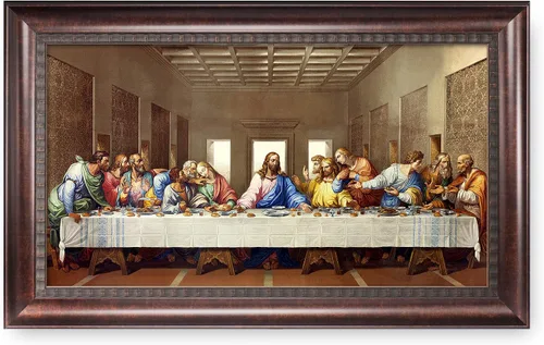 Miniatura 44 de A&T ARTWORK La Última Cena de Leonardo Da Vinci Las reproducciones de arte clásico mundial, impresiones de lienzo Giclee, arte de pared
