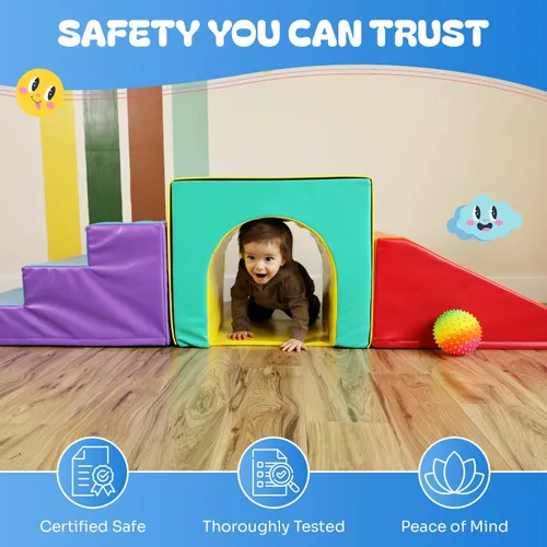 Miniatura 5 de New Bounce Juguetes de escalada para niños pequeños, juego suave para niños, bloques de escalada de espuma, equipo de gimnasio suave y seguro, ideal