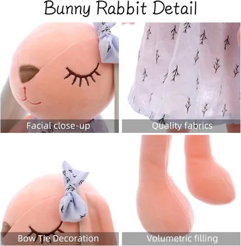 Miniatura 3 de Dyoart Conejo de Pascua personalizado con nombre, juguete de peluche bordado hecho a mano, regalo de Pascua personalizado para bebés y niñas