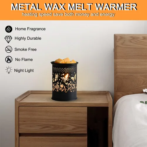 Miniatura 4 de kobodon Calentador de cera de metal, calentador de cera derretida, quemador de cera para velas, calentador de cera eléctrica para derretir velas