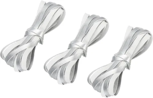 Miniatura 10 de uxcell Cordón de cuero, 3.28 yardas, 0.118 in, tira de cuerda trenzada de poliuretano plana para bolso, bolso, cordones de zapatos, manualidades