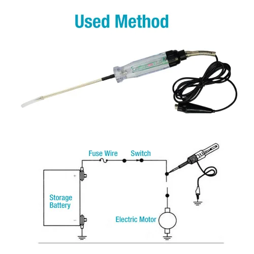 Miniatura 6 de allsun Probador de circuito audible automático, cable de perforación de cable de 6 a 12 V CC, luz de prueba de voltaje resistente, probador de luz