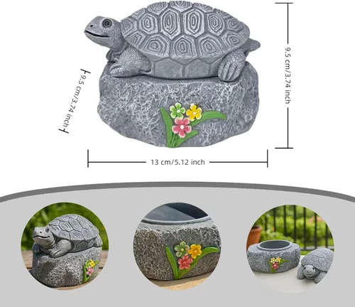 Miniatura 5 de Turtle Hide a Key Outside Spare Key Hiders Outdoor Turtle Shape Garden Decor Waterproof Safe Holder for Outdoor Yard Geocache Containers Rock