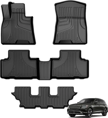 Miniatura 23 de Tapete de carga compatible con Kia Sorento 2021-2025 2026 Tapete de maletero con tapete para respaldo de asiento, TPE para todo tipo de clima