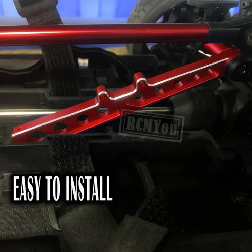 Miniatura 5 de Soporte de chasis de aluminio para ARRMA 1/7 Felony 6S BLX/Infraction 6S BLX/Limitless Roller, soporte de chasis delantero trasero de aleación, Rojo
